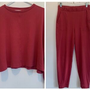 MNG Mango Rustic Pink Cotton Jogger & Top Set